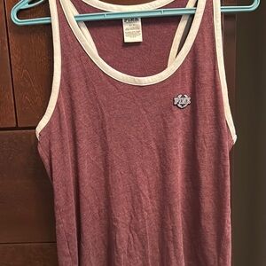 PINK Victoria's Secret Dusty Rose Tank with Cream Trim